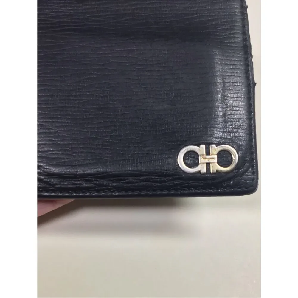 authentic Salvatore Ferragamo Gancini Bifold Wallet